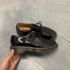 Dr Martens 1461 Leather Quad Oxford Womens US 7 Black Patent Leather Low
