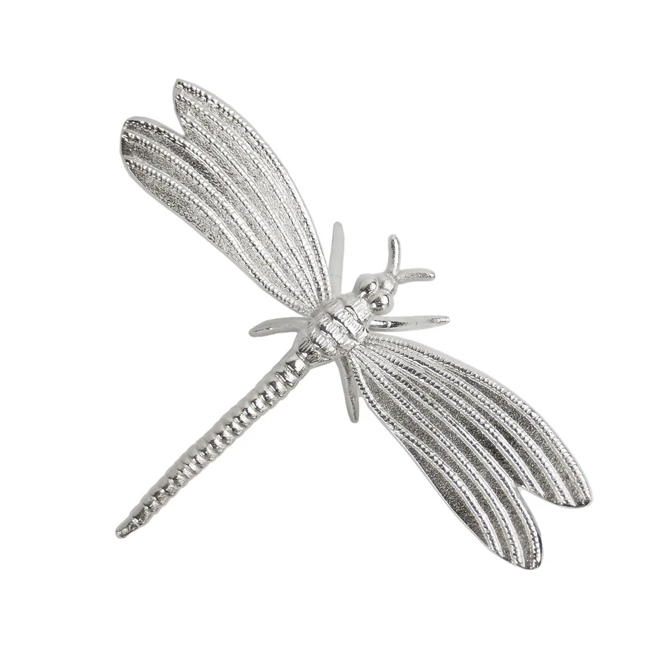 Estatuilla libélula de aluminio fundido grande estante cuidador jardín patio decoración 11,5 pulgadas Foto 3 de 4