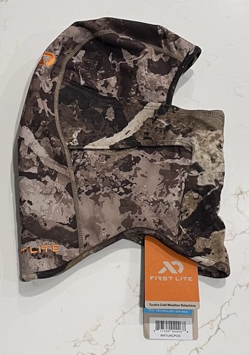 First Lite Tundra Sturmhaube Gesichtsmaske in Auslaufmodell Chiffre Camo Top Zustand