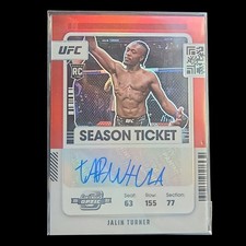 JALIN TURNER 2022 SEASON TICKET CONTENDERS OPTIC ROOKIE AUTO RC Red Prizm 