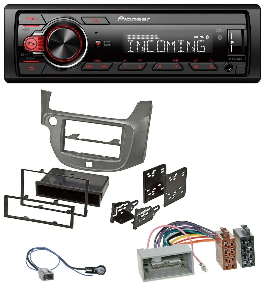 Pioneer Bluetooth USB DAB MP3 Autoradio für Honda Jazz (ab 2009) - silber - Bild 1 von 4