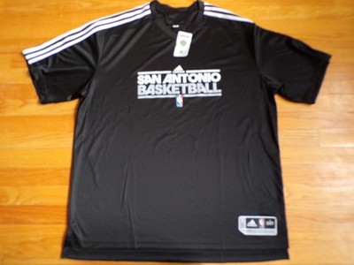 ADIDAS NBA AUTHENTIC SAN ANTONIO SPURS BLACK SHOOTING SHIRT JERSEY SIZE 2XT