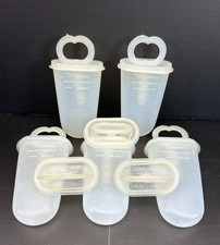 Tupperware Popsicle Replacement Molds Ice Pop Fill Cup 5 Complete Sets 3 Tops