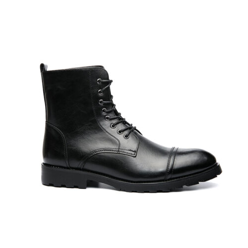 Ankle Boots Men's Business Lace Up Suit Shoes Dress Shoes Brogue Wedding Shoes - Picture 2 of 13