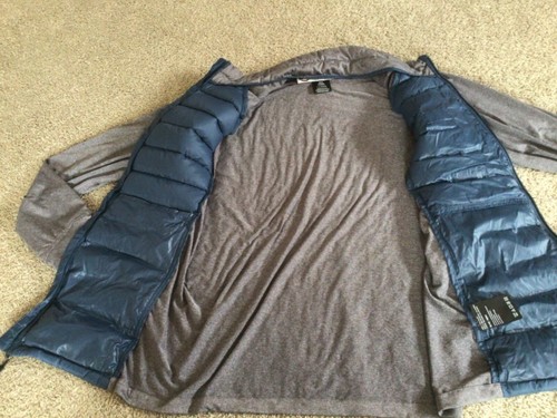 NWOT Turbine Hybrid Down Puffer Full Zip Jacket Men’s Large Blue/Grey - Picture 7 of 7