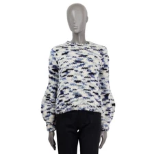 66857-1 auth GABRIELA HEARST blue cashmere 2022 CLASISSA SPACE-DYED Sweater XS