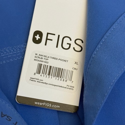 FIGS Rafaela Scrub Top Womens Size XL Blue NEW - Picture 3 of 8