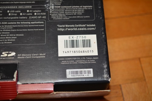 Casio Exilim Zoom EX-Z750 7.2MP Digital Camera Silver W/ Box Works Great SD Card - Picture 8 of 24