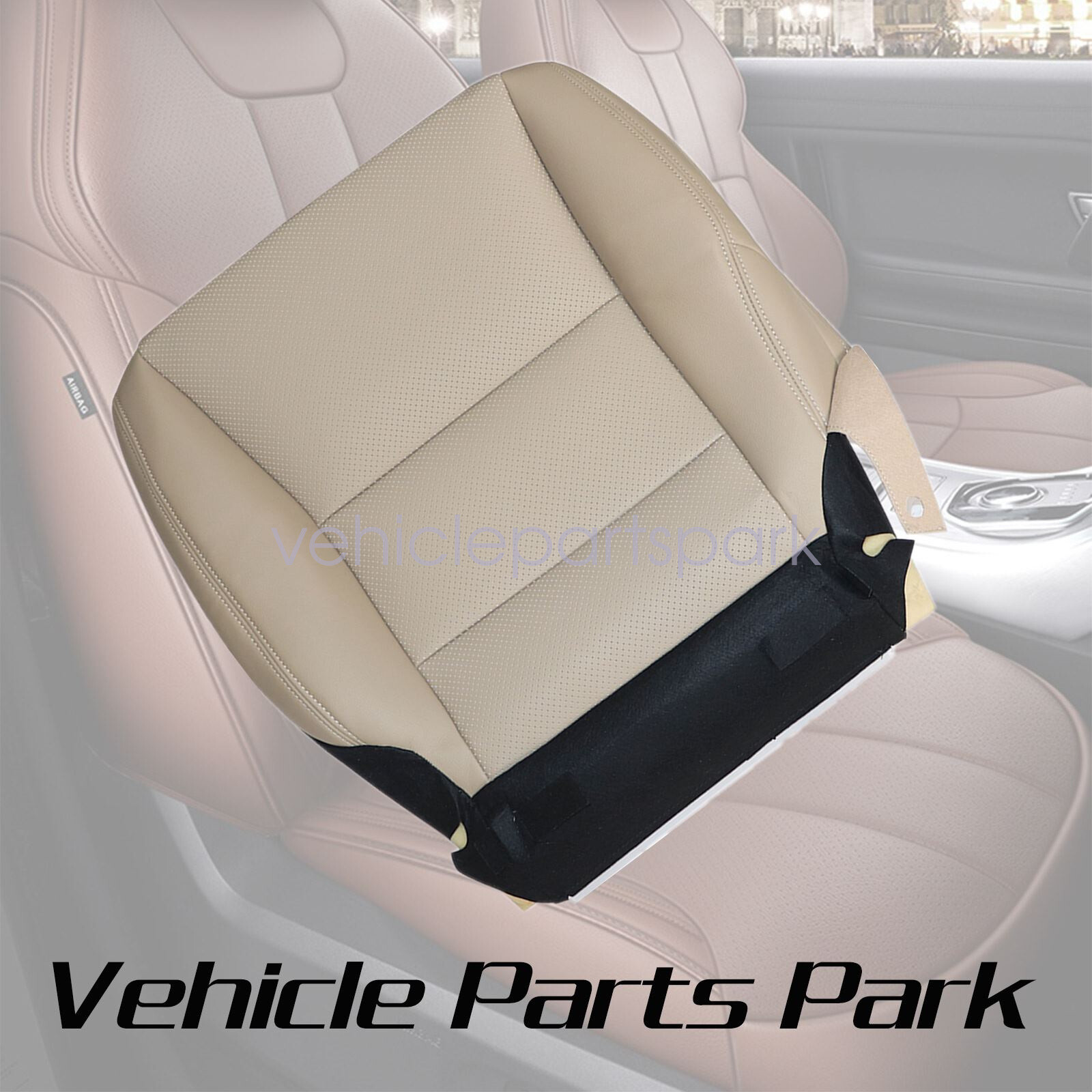 Replacement Driver Perforated Bottom SEAT COVER Tan For 2013 2014 Honda Accord