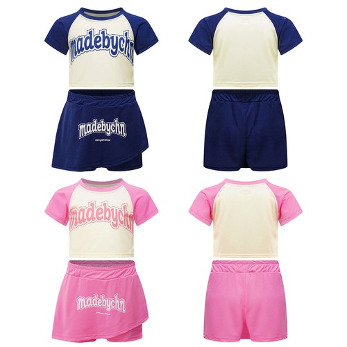 Girls Boys Set Golf Clothes Two-Piece Outfit Comfortable Tracksuits Sports Kids