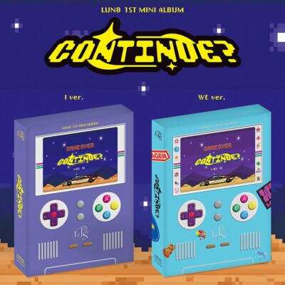 LUN8 [CONTINUE?] 1st Mini Album 2 Ver SET/2CD+4 Book+16 Photo Card+2 Sticker+etc