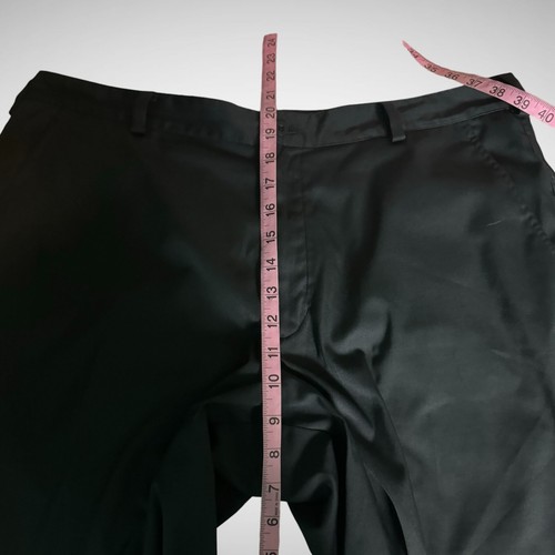 Nike Golf Shorts Mens 36 Solid Black Pre Owned Flat Chinos Hole Back Of Pants - Picture 7 of 10