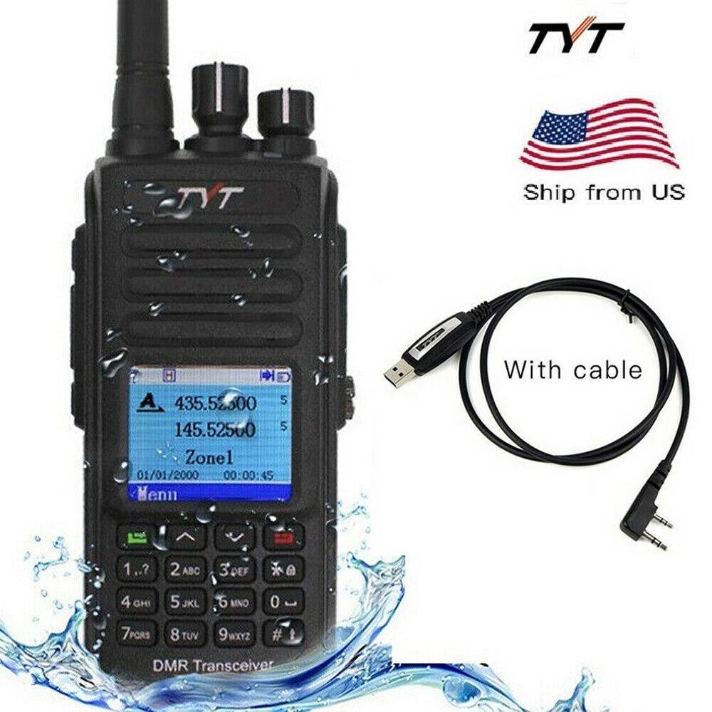 TYT MDUV390 IP67 DMR Digital Mobile Radio Dual Band 2 Way Radio with