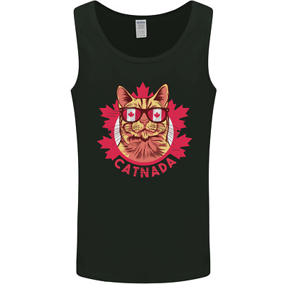Catnada Canada Cat Flag Herren Weste Tank Top
