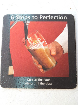 GUINNESS - 6 Schritte zur Perfektion - Step 3 the Pour Cat No'1187 Bierdeckel/Untersetzer