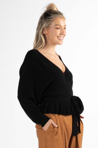 Sass Selby Rib Knit Top in Black - Picture 3 of 10