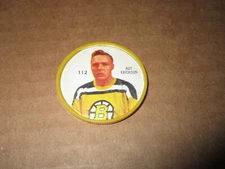 1960-61 SHIRRIFF HOCKEY COIN #112 AUT ERICKSON  BOSTON BRUINS