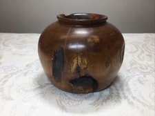 Wood Candle Holder Solid Wood Burl Wood Hand Turned Crafted Natural Knotty