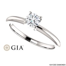 1/3 Carat GIA Certified Diamond Ring in 14K Gold (with GIA certificate)