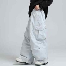 Men Jumpsuit Winter Outdoor Snow Trousers Women Loose Snowboard Wear Waterproof