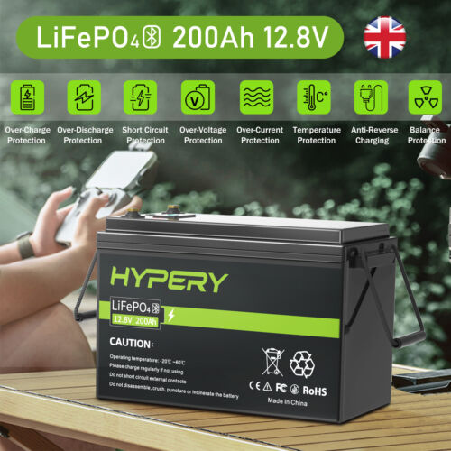 200Ah 12V LITOWY Bluetooth LiFePO4 Bateria 5000 + cykl BMS Solar Off-Grid Golf - Zdjęcie 1 z 11