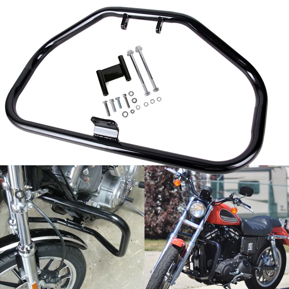 For 84-2003 Harley Sportster 883 1200 XL XR Black Engine Highway Guard Crash Bar - Изображение 4 из 4
