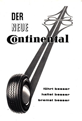 3w26339/ Alte Reklame aus 1962   Continental Reifen