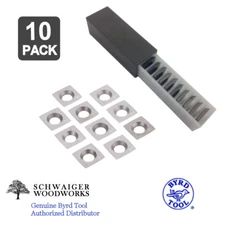 Genuine Byrd Tool Shelix Cutterhead Carbide Insert Cutters - Pack of 10 - USA