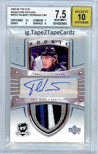 2005-06 Upper Deck The Cup Rookie Patch Auto 1/199 FIRST PRINT Tomas Fleischmann