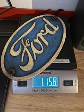 Ford Motors Cast Iron Plaque Sign Patina Collector HOTROD MUSTANG Auto Car Truck