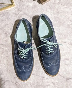 teal brogues