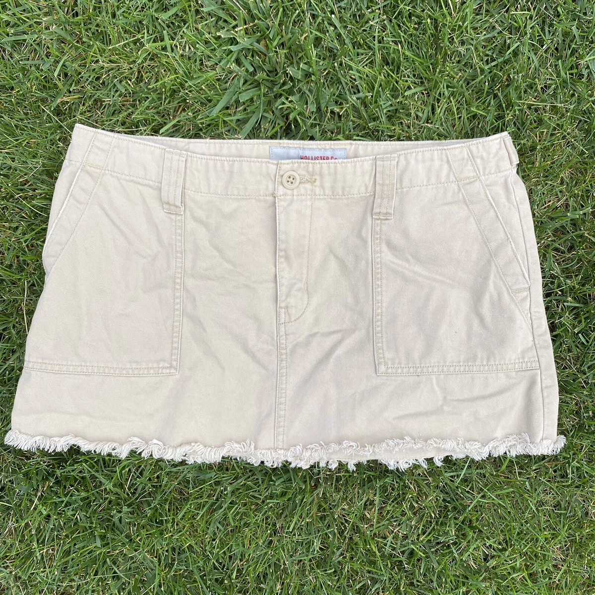 Y2k Hollister khaki mini skirt size 8 eBay