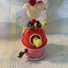 1940'S JAPANESE CELLULOID WIND-UP WHIRLIGIG CHICKS W/BELLS partial but works 