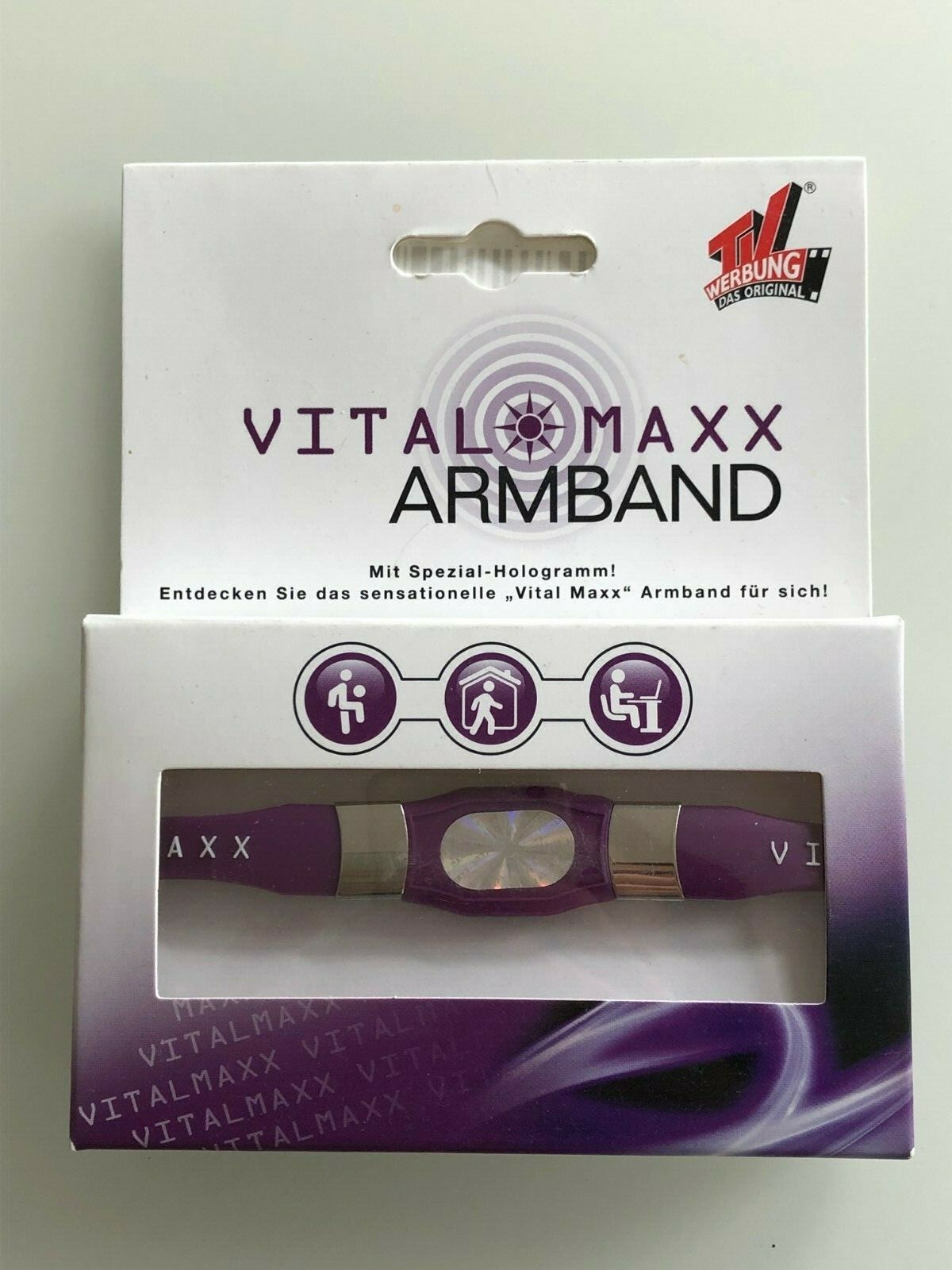 Vital Maxx Armband Powerarmband lila Fitness Energie vitalmaxx rosa