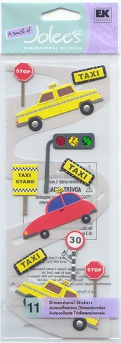 Vintage Touch of Jolee's TAXI RIDE New York Theme Stickers 64503 FAST FREE ship! - 第 1/1 張圖片