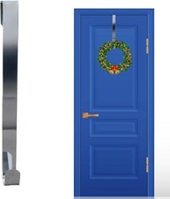 1X Christmas Wreath Hanger Metal Holder Door Hook Silver Xmas Hanging Decor 30cm