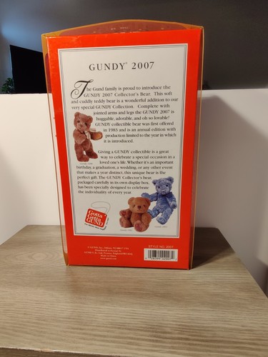 GUND TEDDY BEAR 2007 Collector’s Limited Edition with Box - Picture 2 of 7