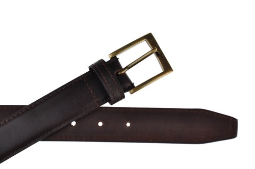 Cuir Véritable Ceinture Vintage Style Robuste pour Homme,Massive Boucle, Braun - Bild 9 von 13
