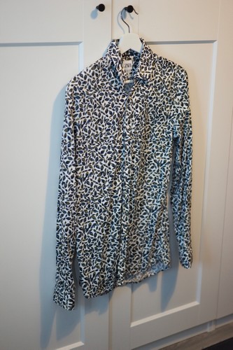 USED Zara Shirt White Floral RRP 29£ Size S - Picture 2 of 3