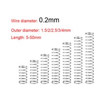 0.2mm Wired Diameter 304 Stainless Steel Small Spring 1.5mm 2mm 2.5mm 3mm 4mm OD