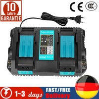 Doppel SchnellladegeräT FüR Makita DC18RD Rc Li-Ion LadegeräT 196933-6 14,4V 18V