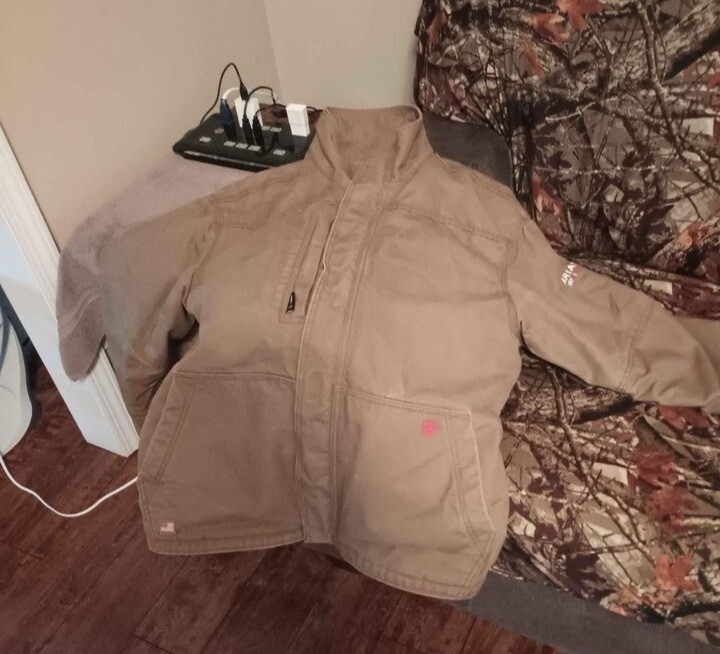 Ariat FR Workhorse Insulated Jacket Mens Large Field Khaki Cat 4 2112