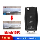 [CUT TO YOUR CAR] 3 Buttons Flip Key Case For VW Volkswagen Golf MK5 2004 - 2009