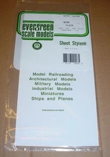Evergreen Styrene Plastic Sheet Assortment .010 .020 .040 White 12" x 6" #9008