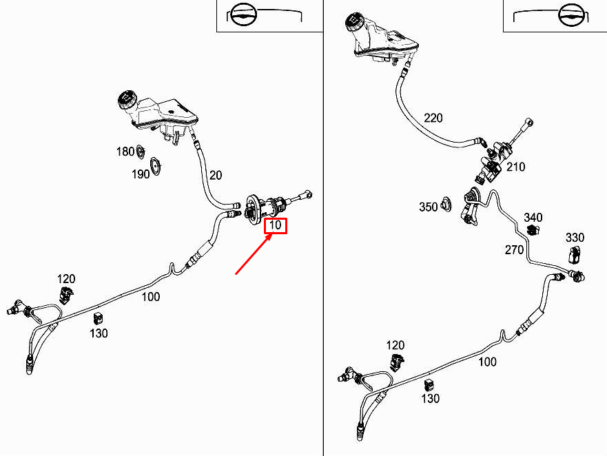 MERCEDES-BENZ A W177 Clutch Master Cylinder A1772900100