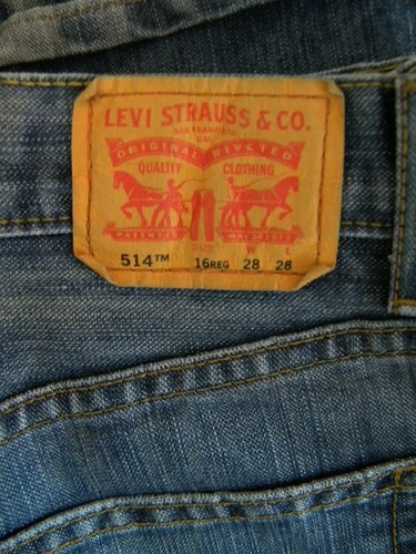 Levi Strauss 514 Slim Straight Jeans Boy/ Kids 16R W28 x L28 Medium Enzyme Wash - Picture 8 of 12