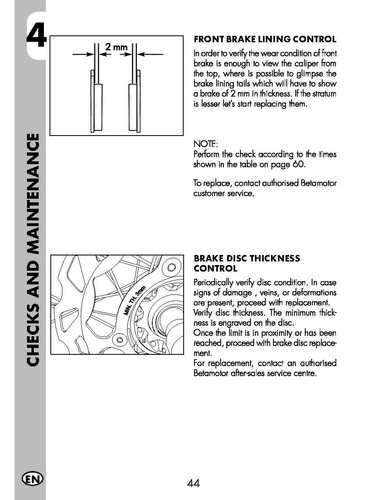 Beta Owners Manual Guide Book 2020 RR 125 LC, 125 RR-S 4 Stroke - Picture 8 of 12