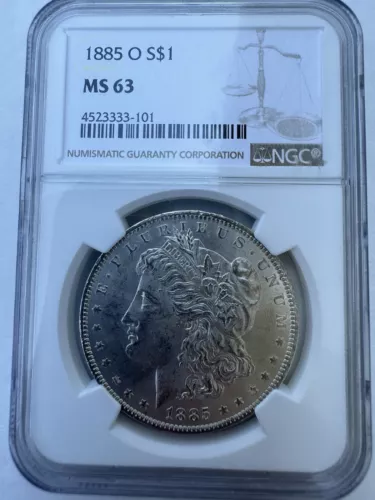 1885-O Morgan Silver Dollar MS 63 NGC