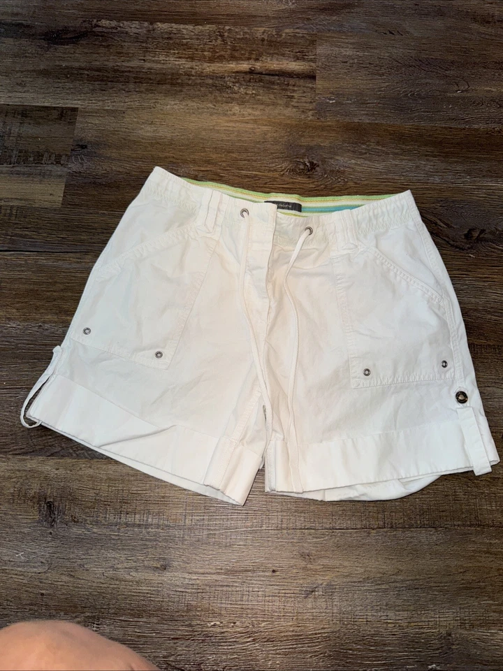 Pantalones cortos cargo Liz Claiborne Favorite Fit talla 12 blancos Foto 2 de 4