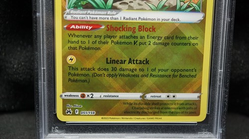 2023 Pokemon Schwert & Schild Krone Zenith #051 Radiant Charjabug PSA 10 POP 381 - Bild 3 von 6